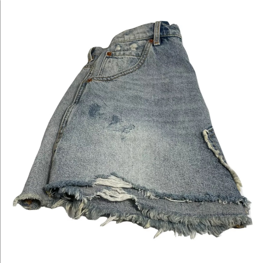 Free People Brea Cut Off Skirt Mile High Blue Women’s Size 29 NWT - Picture 11 of 14